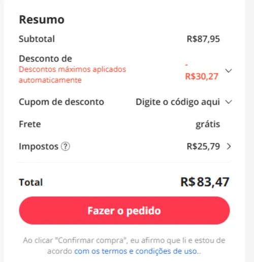 Imagem na descrição da promoção