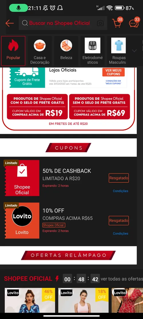 Imagem na descrição da promoção