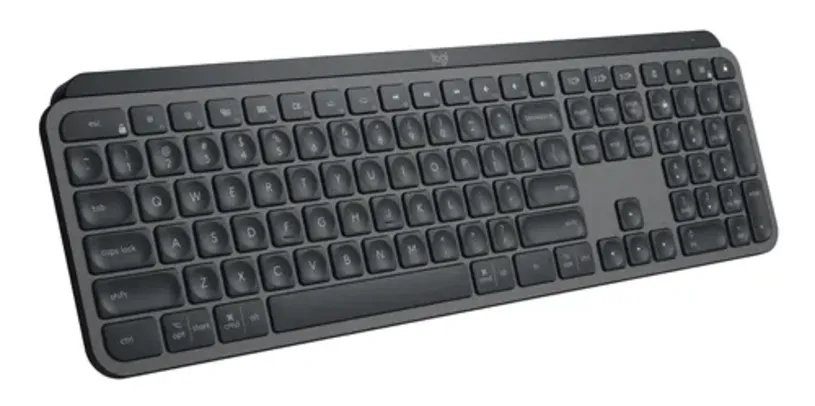 Teclado bluetooth Logitech Master Series MX Keys QWERTY inglês US cor grafite com luz branco