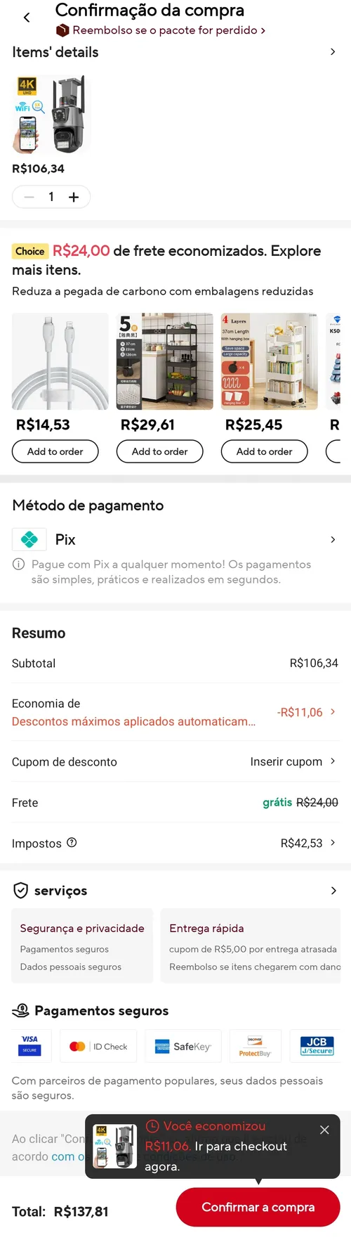 Imagem na descrição da promoção