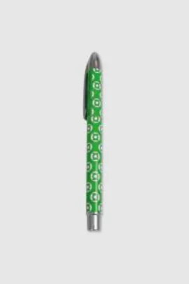 Caneta Esferográfica Lanterna Verde Logo - R$0,15