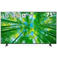 Smart TV 75" LG 4K UHD 75UQ8050 WiFi, Bluetooth, HDR, Nvidia GEFORCE NOW, ThinQ AI, Smart Magic, Google, Alexa