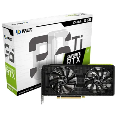 Placa de Vídeo Palit NVIDIA GeForce RTX 3060 Ti Dual OC, LHR, 8GB, GDDR6, DLSS, Ray Tracing | R$4799