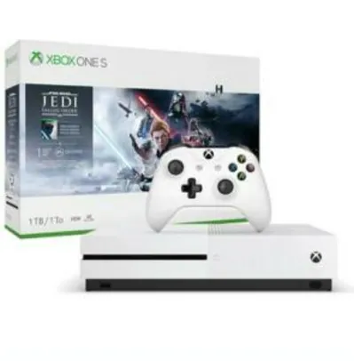 Console Xbox One S 1TB Branco + Star Wars Jedi: Fallen Order