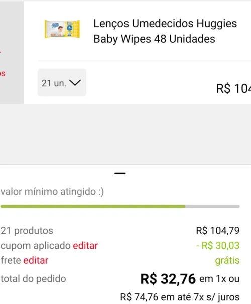 Imagem na descrição da promoção