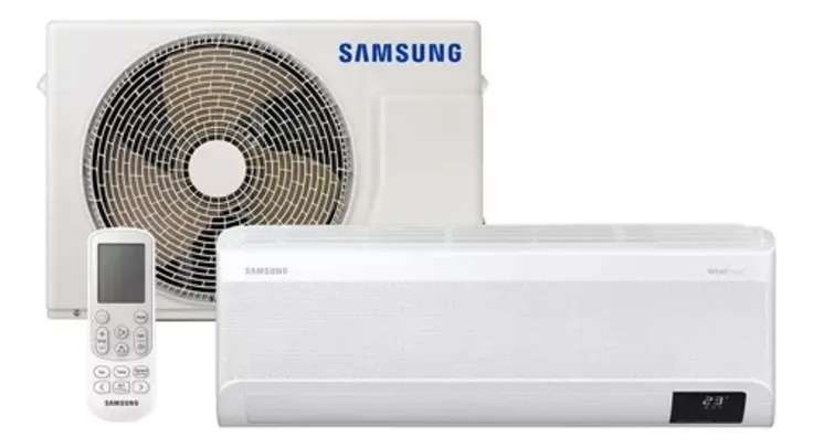 Ar-condicionado Split Inverter Samsung Windfree Pro Energy Sem Vento 12.000 Btus Frio Ar12cvfaawknaz 220v