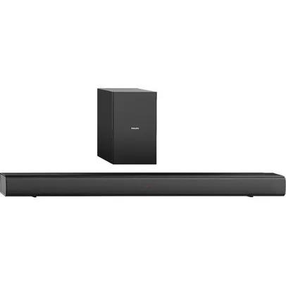 [AME R$ 332] Soundbar Philips HTL1520B/12 Subwoofer Wireless Bluetooth Cabo Óptico HDMI ARC - Bivolt