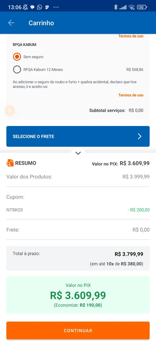 Imagem na descrição da promoção