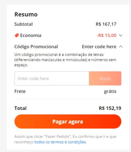 Imagem na descrição da promoção