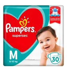 APP - Fraldas Pampers descartáveis Supersec (diversos tamanhos) | R$9