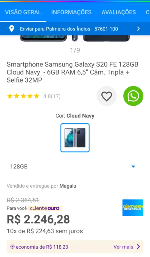 Imagem na descrição da promoção