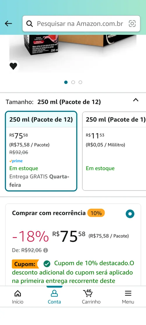 Imagem na descrição da promoção