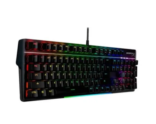 Teclado Mecânico Gamer HyperX Alloy MKW100, RGB, Switch Red, Full Size, US, Preto