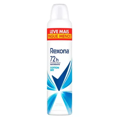 (REGIONAL) Desodorante Antitranspirante Aerosol Rexona Cotton Dry 250ml - Ler descrição.