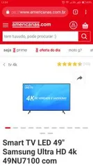 Smart TV Samsung 4k 49NU7100