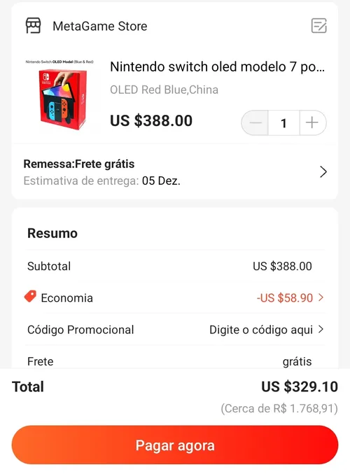 Imagem na descrição da promoção