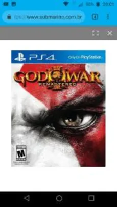 God of War III Remasterizado - PS4 | R$23,99