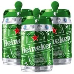 [EXTRA] Kit com 3 Cervejas HEINEKEN Barril 5 Litros - R$99,90