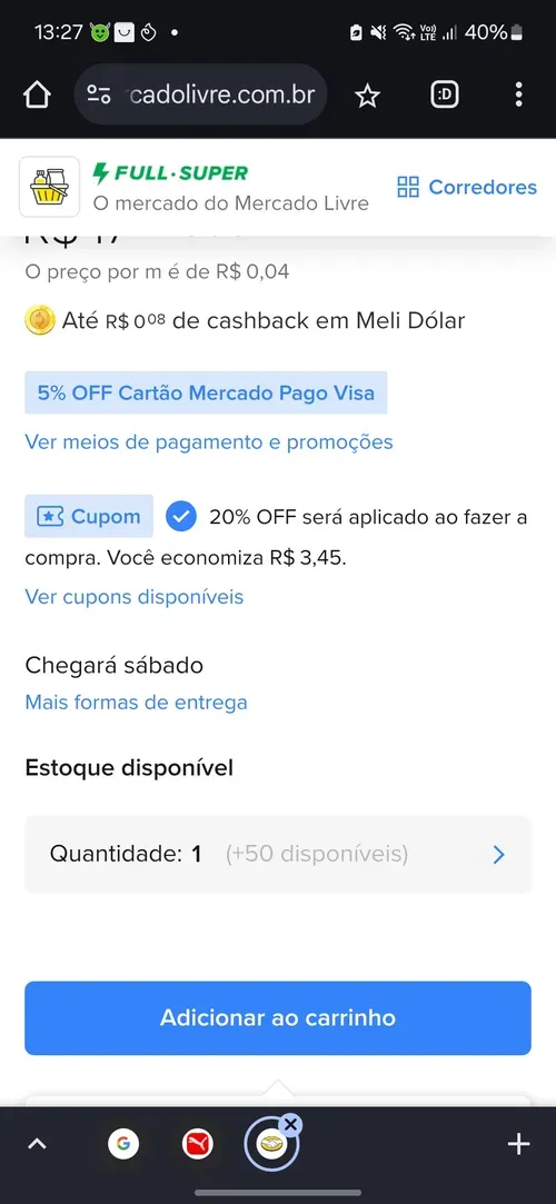 Imagem na descrição da promoção