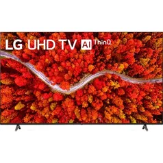 Smart TV LED 82” LG 82UP8050 4K UHD Wi-Fi Bluetooth HDR Inteligência Artificial Thinq Smart Magic Google Alexa