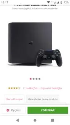 Console Sony PlayStation 4 Slim 500GB + 1 Controle Dualshock Preto R$1.457