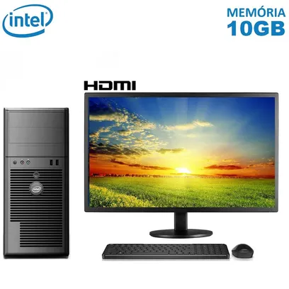 Computador Completo Intel Core i5 10GB SSD 240GB Monitor 19.5&quot; LED HDMI Wifi EasyPC Deca