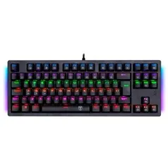 Teclado Mecânico Gamer T-Dagger Bali Rainbow, Switch Outemu MK.2 DIY Red, ABNT2, Preto - T-TGK311-RD (PT-RAINBOW) | R$ 192