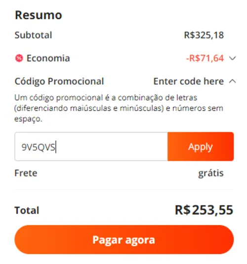 Imagem na descrição da promoção