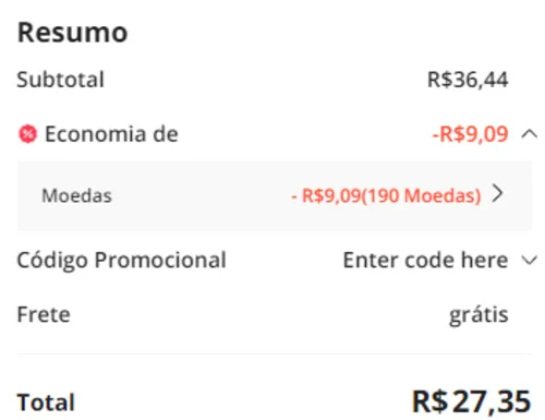 Imagem na descrição da promoção