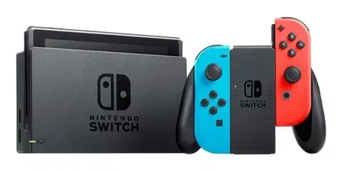 Nintendo Switch 32gb Standard Cor  Vermelho-néon, Azul-néon E Preto