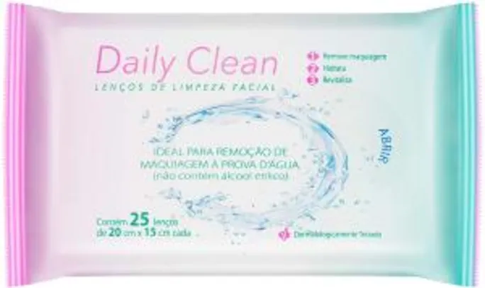 [5 Unidades] Toalhas Umedecidas para Limpeza Facial, 25 unidades, Daily Clean