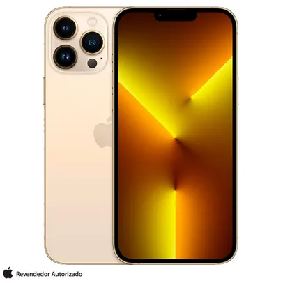 [FAST PRIME]iPhone 13 Pro Max Apple (128GB) Dourado, Tela de 6,7?, 5G e Câmera Pro de 12 MP