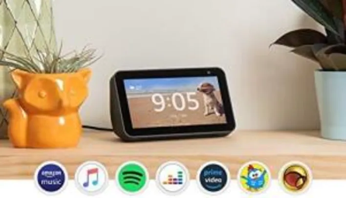 (Frete grátis) Amazon Echo Show 5 - Smart Speaker com tela de 5,5" e Alexa (Sem juros)