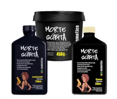 Kit Shampoo + Condicionador + Máscara Capilar Lola Cosmetics Morte Súbita