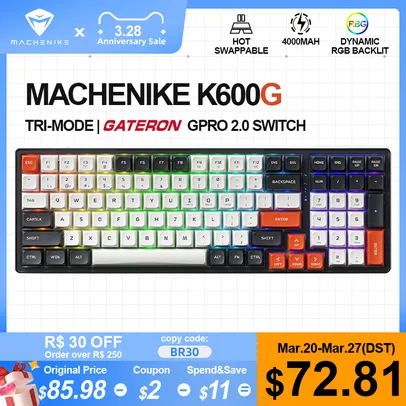 Machenike K600G Teclado Mecânico sem fio