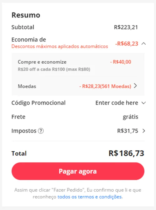 Imagen na descrição da promoção