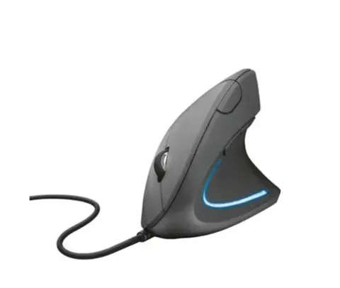 Mouse Trust Vertical Ergonômico Verto, LED Azul, 6 Botões - 22885