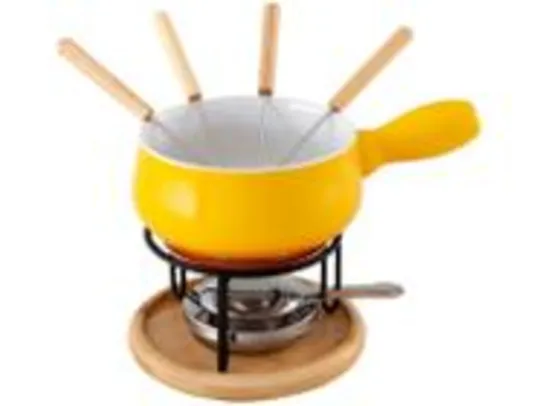 Aparelho de Fondue Cerâmica Brinox Amarelo 9 Peças 1256108