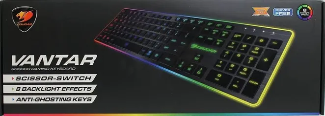 Teclado Cougar Vantar Switch Scissor [Silêncioso] ABNT 2| R$169