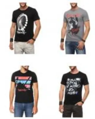 Camisetas Masculina Rock Dimona (Várias Opções)