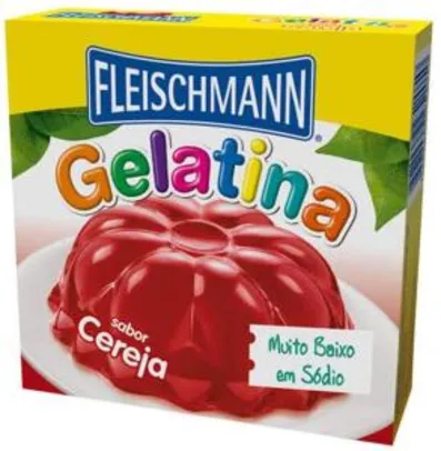 Gelatina Sabor Cereja Fleischmann 20g R$ 1