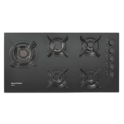 Cooktop 5 bocas Brastemp com quadrichama BDD85AE - R$499