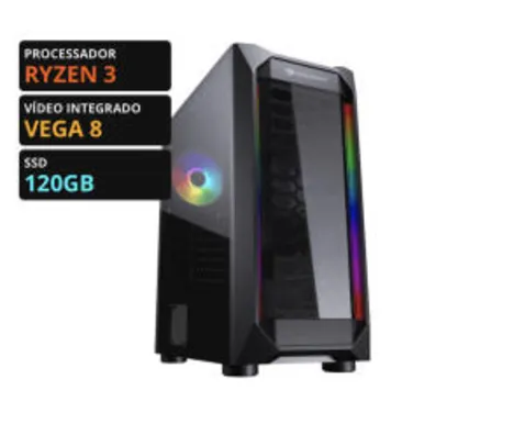 Pc Gamer T-Moba Tera Edition Ryzen 3 / Vega 8 / DDR4 16GB / SSD 120GB | R$ 2560