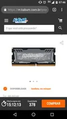 Memória Crucial Ballistix Sport LT 4GB 2400Mhz para Notebook DDR4-2400 CL16 por R$ 186