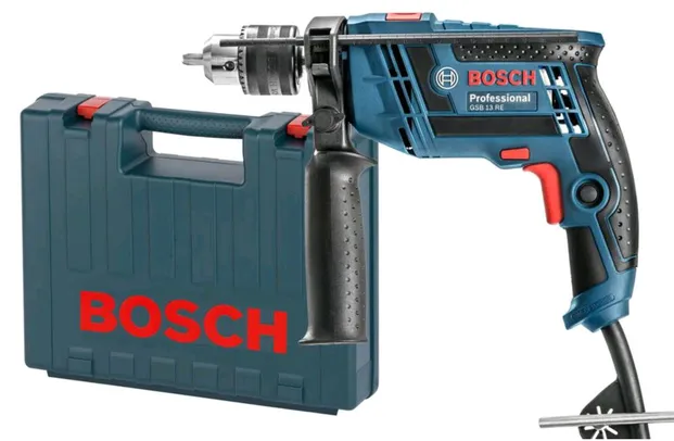 [magalupay R$262] Furadeira de Impacto Gsb13re 1/2' 650W 220V Maleta com Brocas - Bosch | R$333