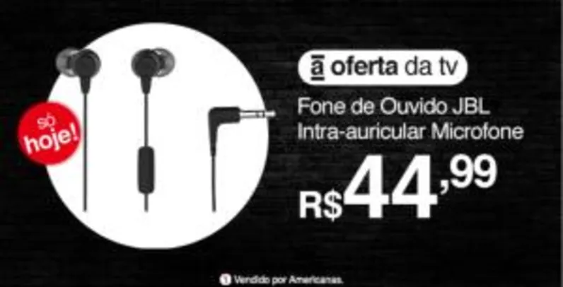 Fone de Ouvido JBL C50HI Intra-auricular com Microfone R$45