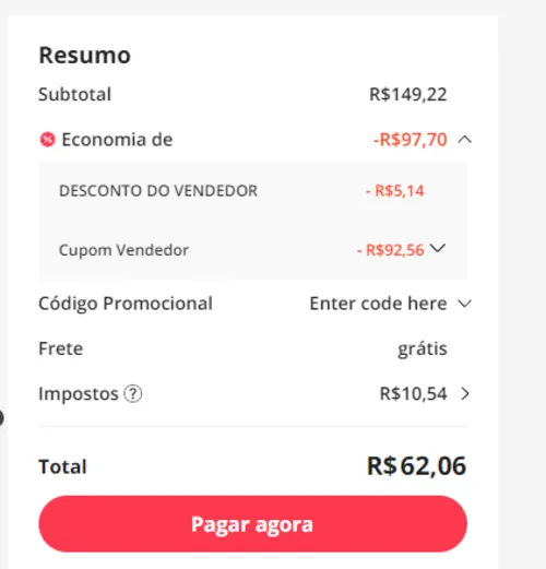 Imagem na descrição da promoção