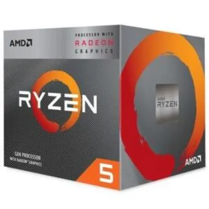 Processador AMD Ryzen 5 3400G, Cache 4MB, 3.7GHz (4.2GHz Max Turbo), AM4 R$740