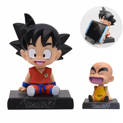 [Moedas] [C. Nova R$2] Suporte Celular de Mesa Anime Dragon Ball Z Filho Goku Kuririn 