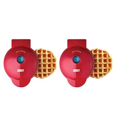 Dash Mini máquina de waffle (pacote com 2) para waffles individuais, hash browns, chaffles Keto 